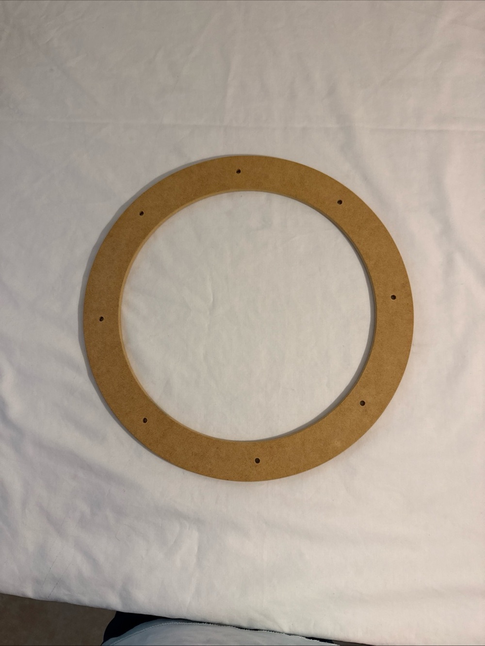 Source Unknown Tan Round Wooden Wall Frame Ring